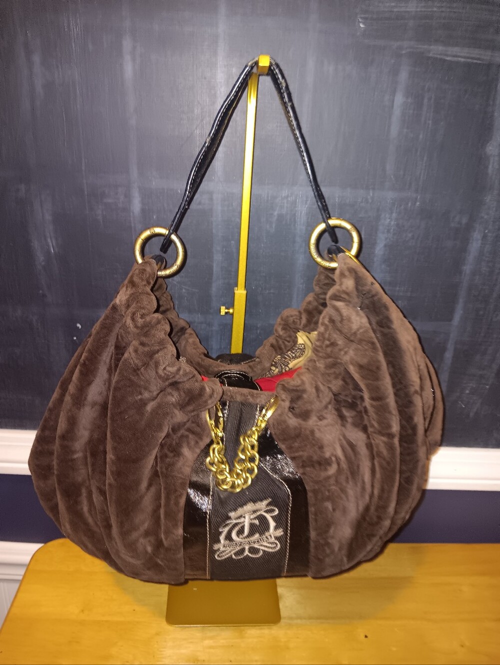 Juicy Couture Vintage Y2k Velour Hobo Bag